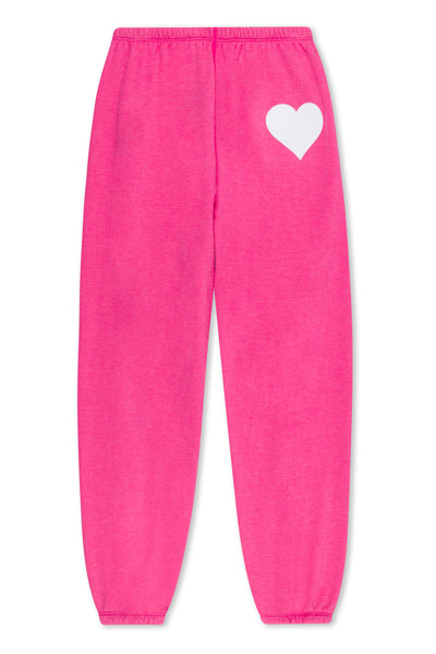 Hot Pink Heart Sweatpants