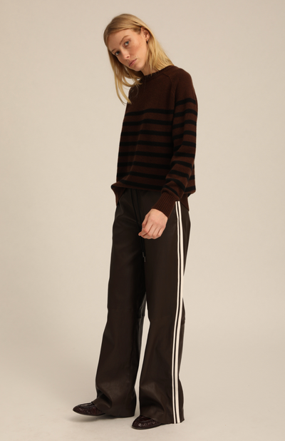 Americano Striped Cashmere Crewneck