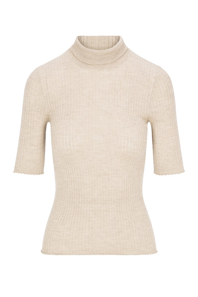 Chalk Cashmere Turtleneck