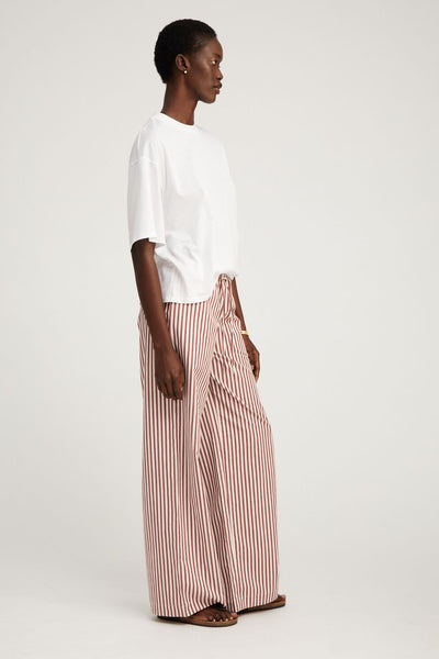 Striped Linen Drawstring Pants