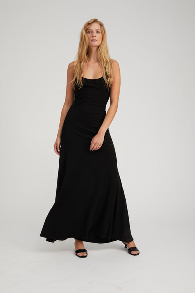 Black Rib Maxi Tank Dress