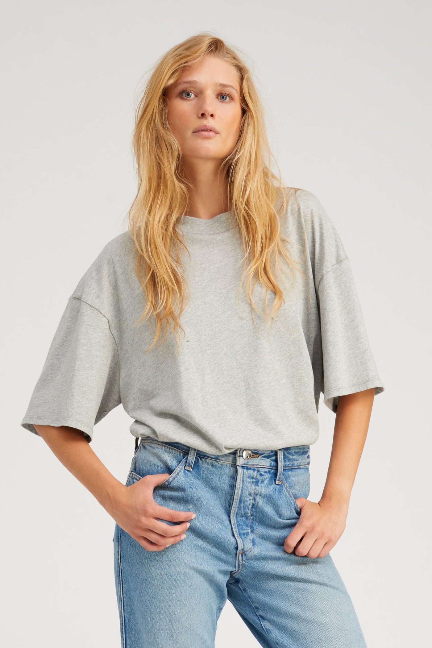 Heather Grey Boxy Tee