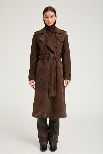 Belle De Jour Americano Suede Trench