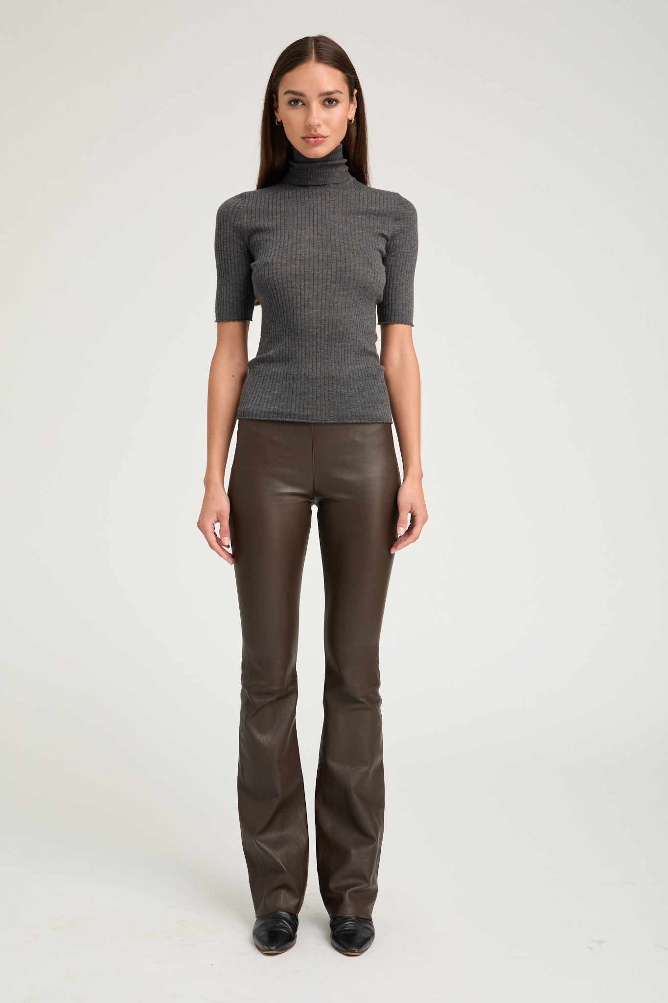 Charcoal Cashmere Turtleneck