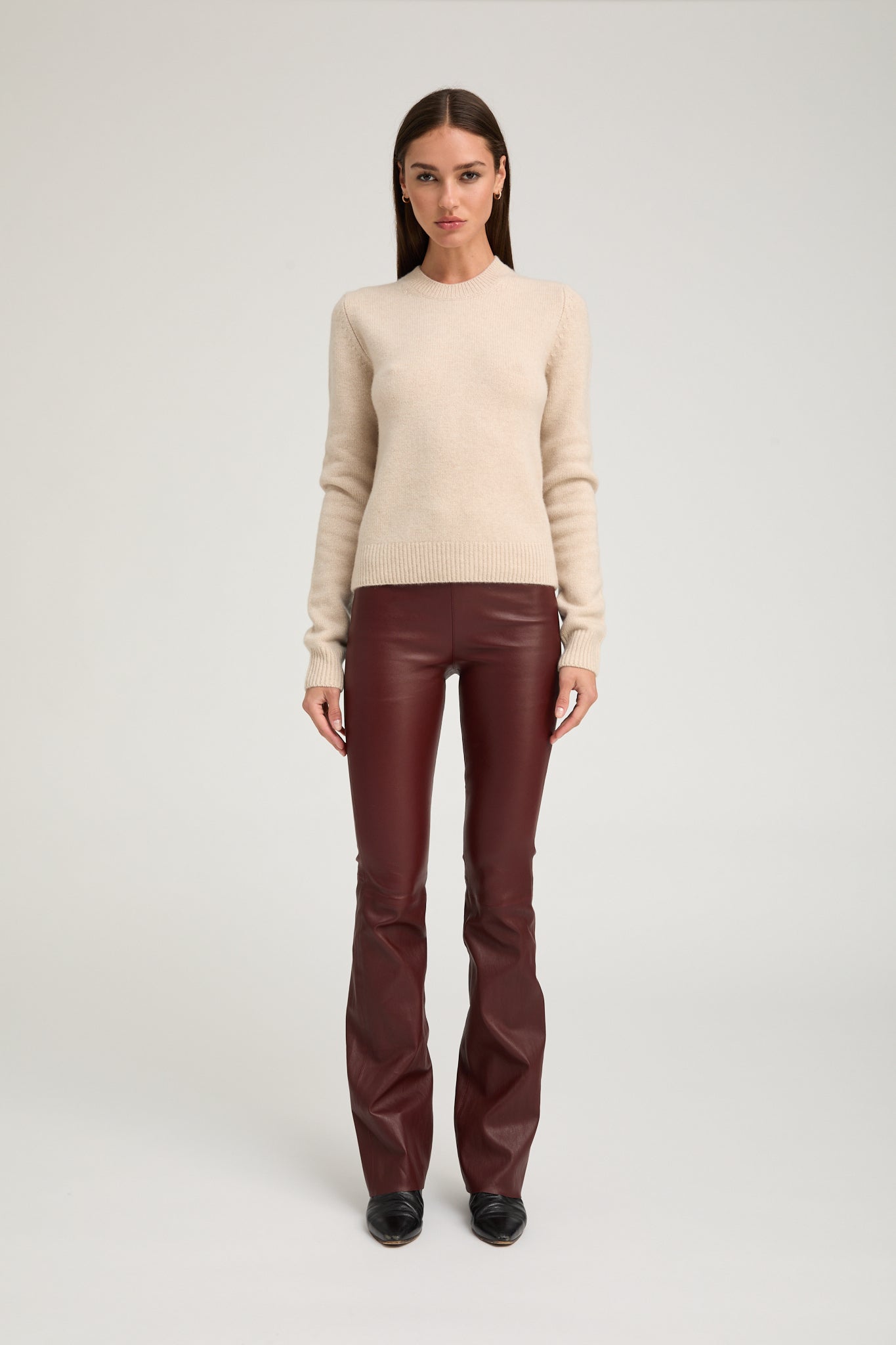 Oat Cashmere Crewneck Sweater