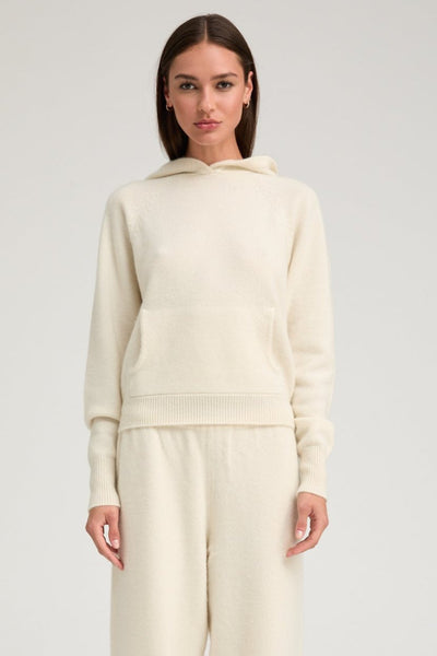 Ivory Cashmere Hoodie