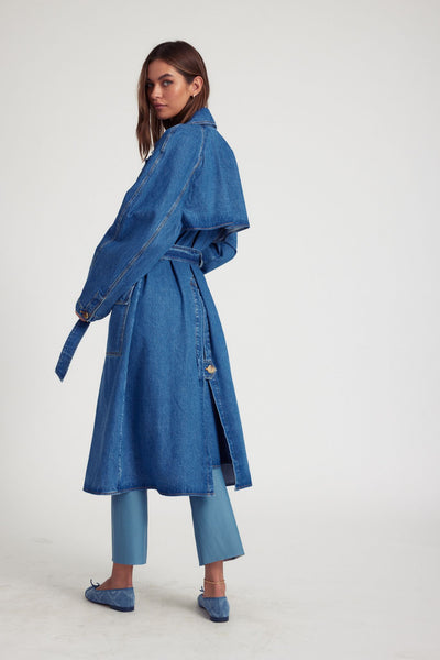 Coco Denim Trench Coat