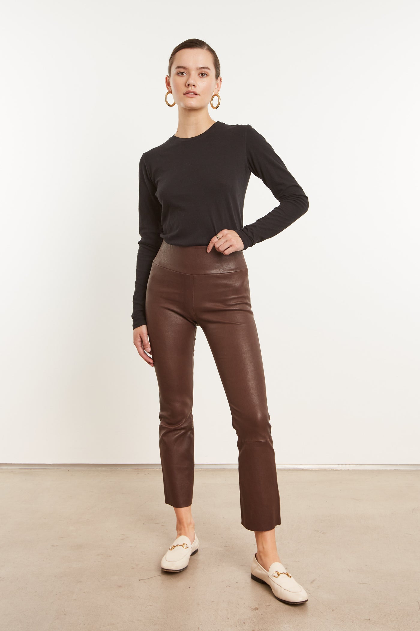 Off-White Lea Buckled Leather Trousers - Farfetch